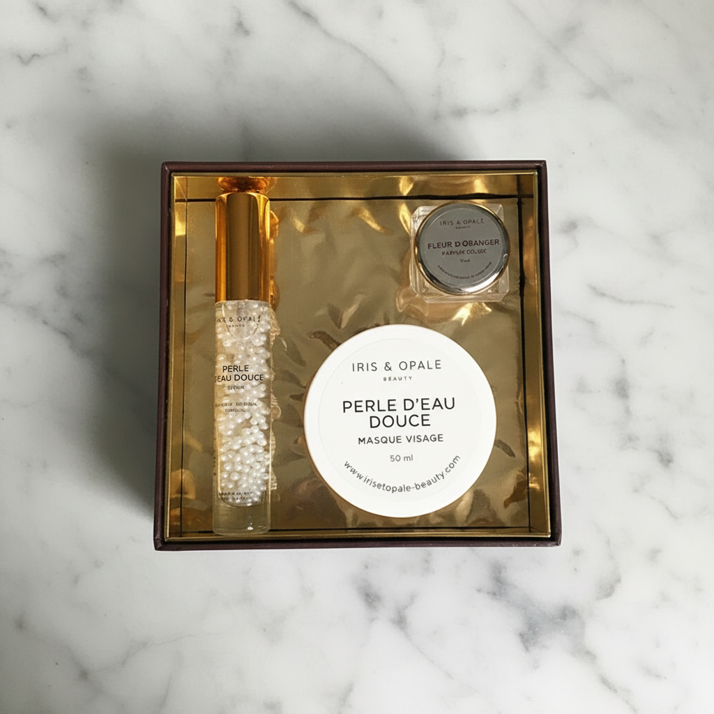 Coffret Soin Visage Perle d'Eau Douce - Teint Lumineux & Anti-Fatigue Iris & Opale