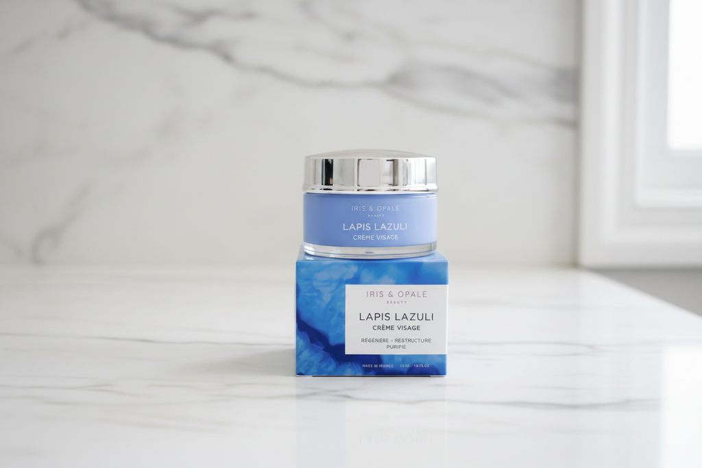 Lithocosmetique luxe Iris et Opale rituel bien-être aux pierres précieuses