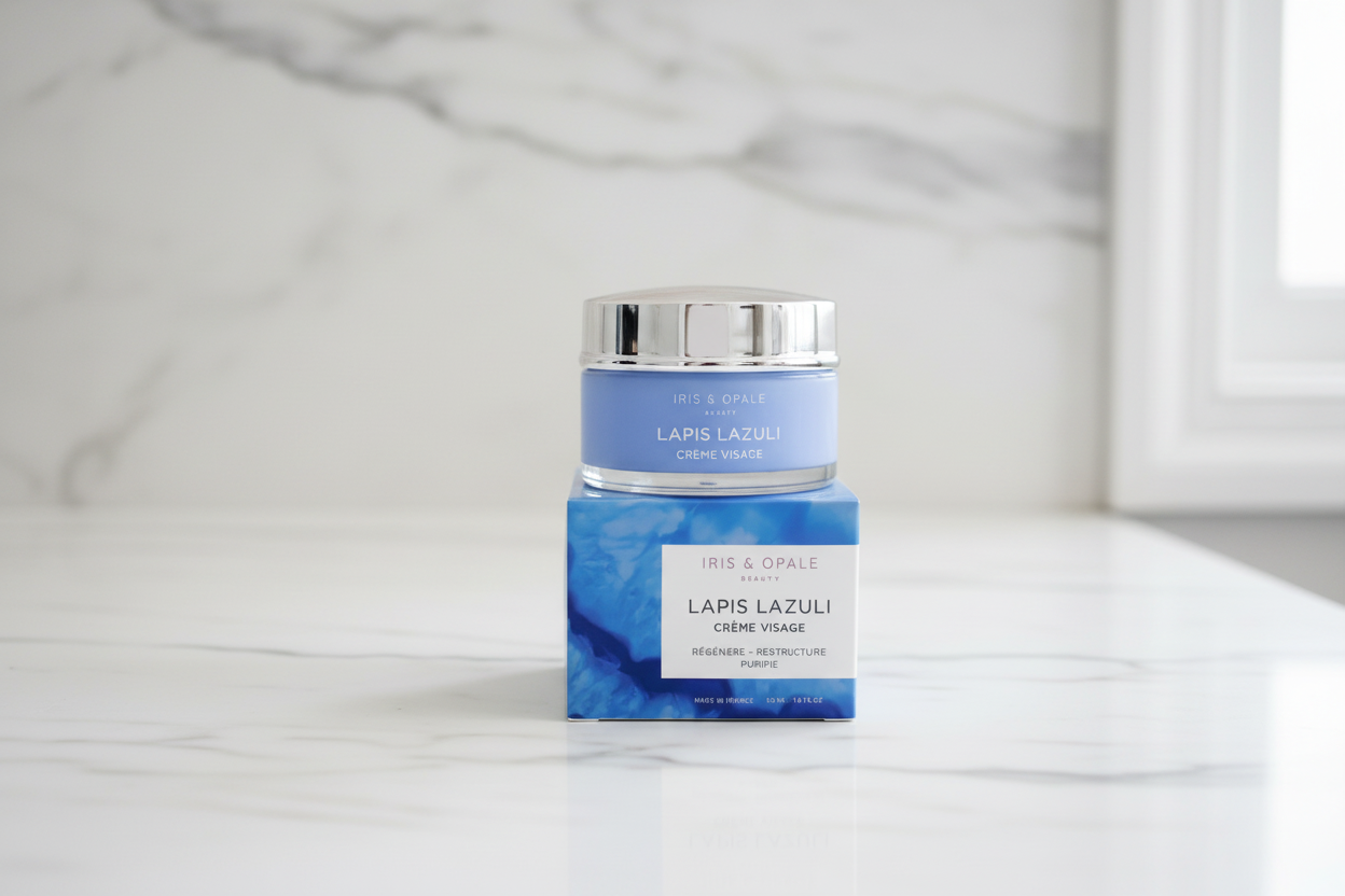 Lithocosmetique luxe Iris et Opale rituel bien-être aux pierres précieuses