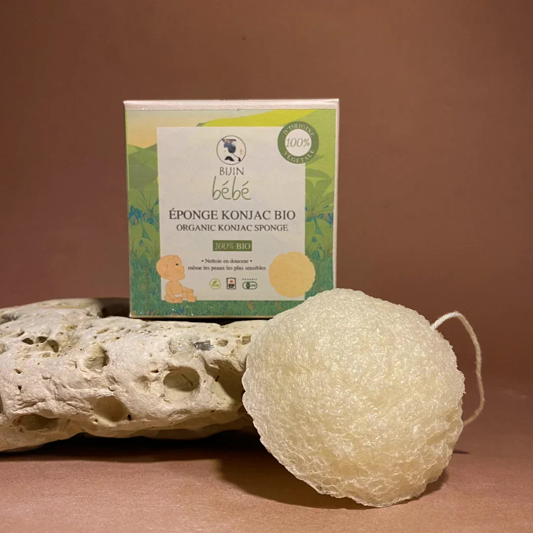 Éponge Nettoyante au Konjac BIO pour Bébé 👶✨ – Douceur Naturelle & Nettoyage Ultra-Doux - MonSoinBienEtre