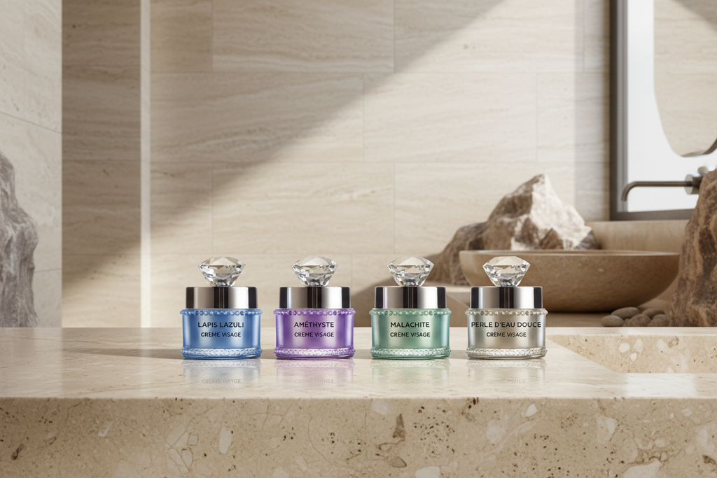 Coffret Rituel Éclat & Lithothérapie – Les 4 Précieuses (Format Voyage) hydra Minima Iris & Opale