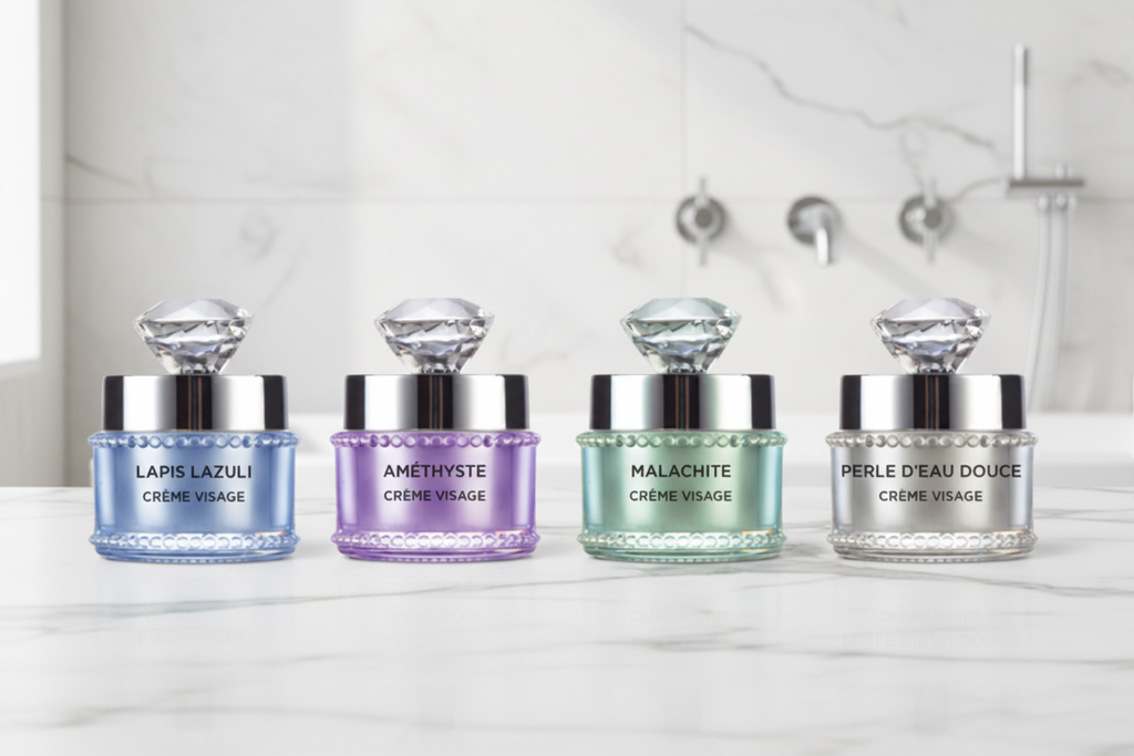 Coffret Rituel Éclat & Lithothérapie – Les 4 Précieuses (Format Voyage) hydra Minima Iris & Opale