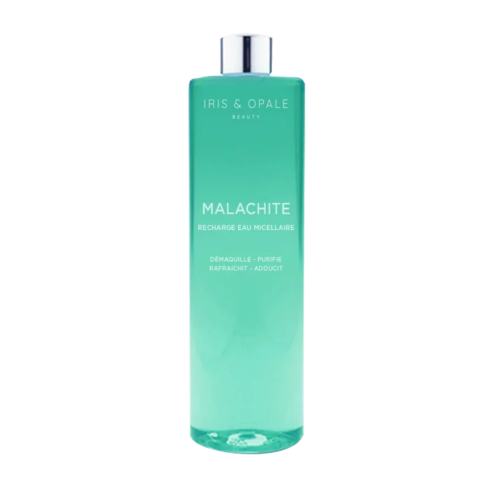 Pierre de Malachite sur fond blanc