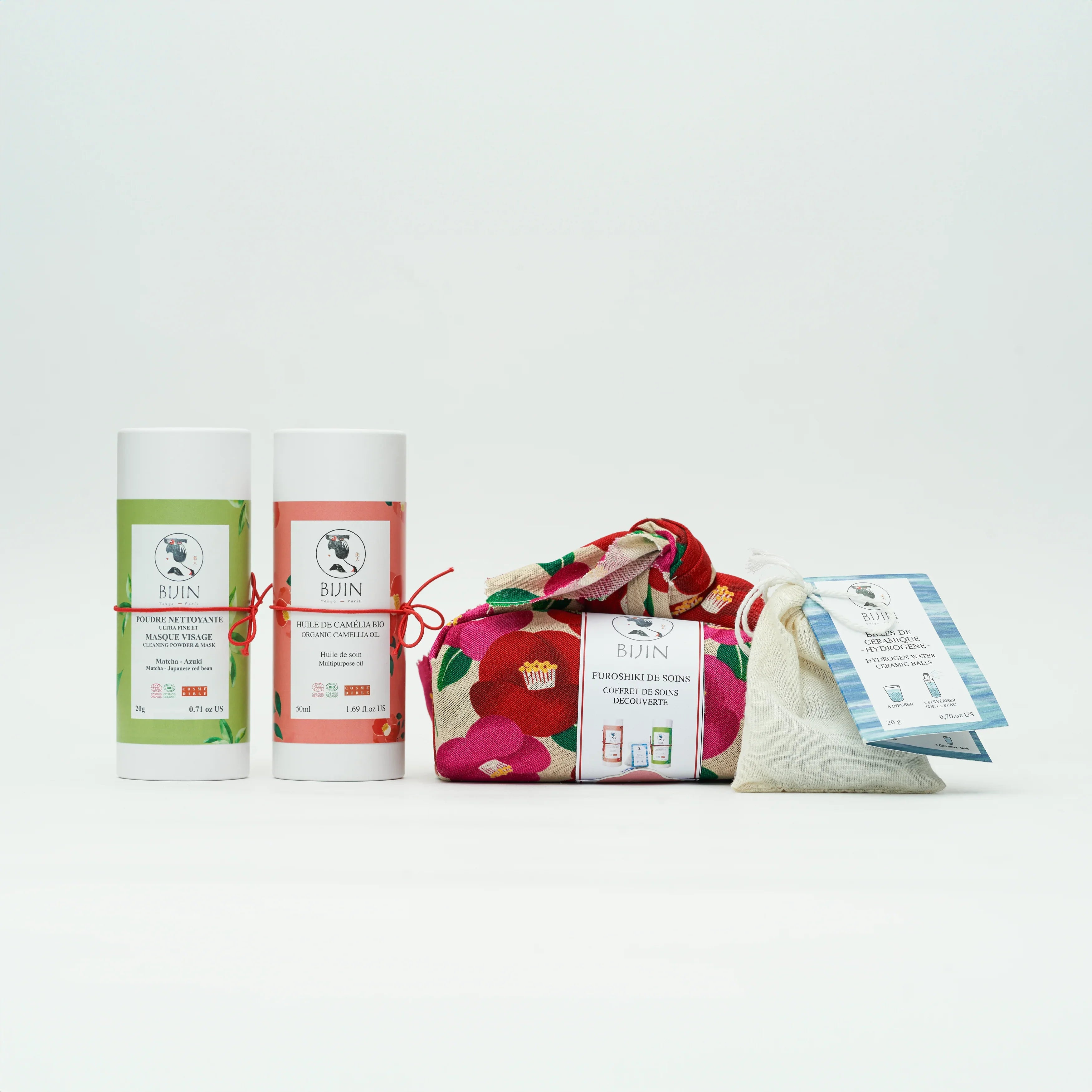 Coffret Furoshiki Soins Visage & Corps Bio 🌿 – Beauté & Éclat Naturel 🧡 - MonSoinBienEtre